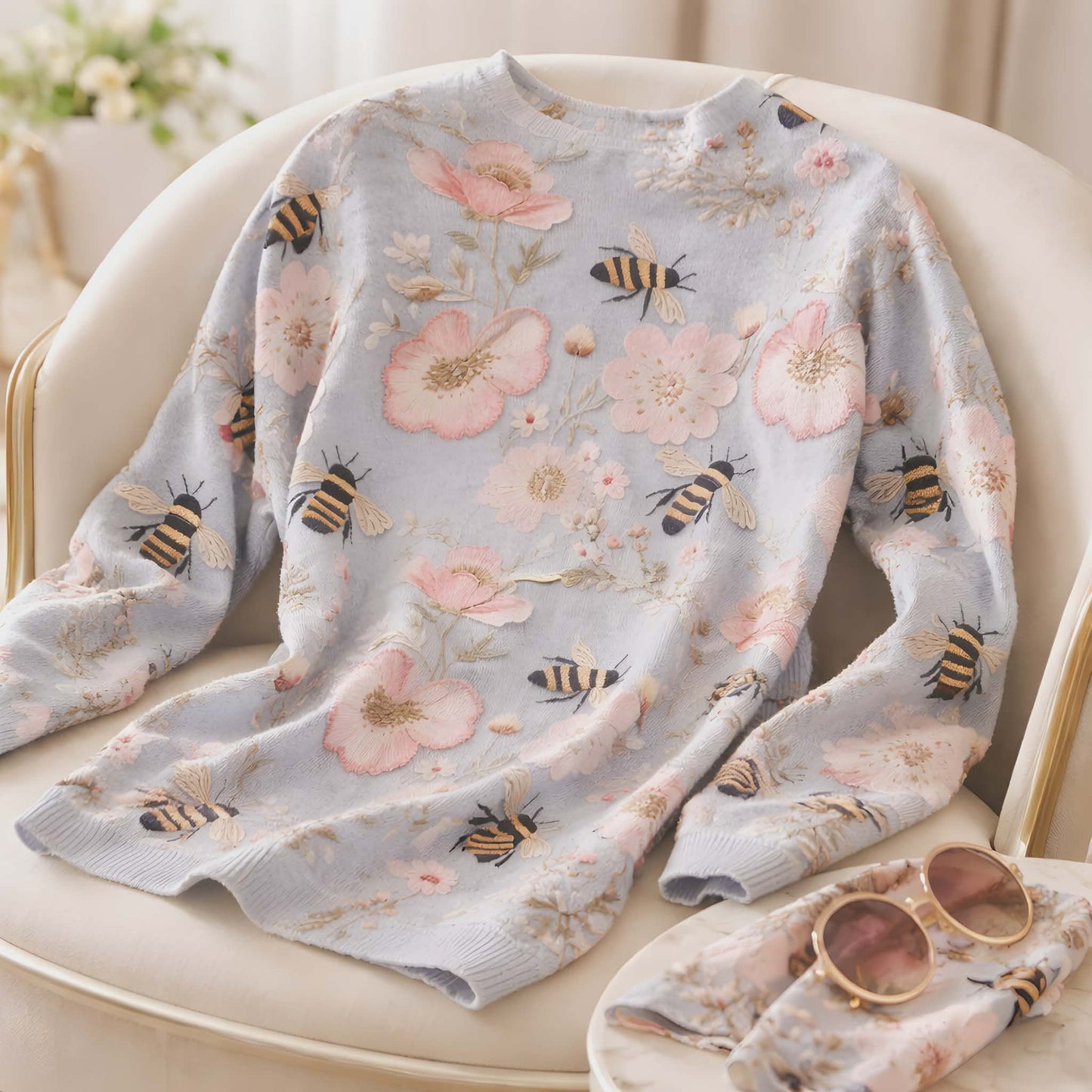 BEEcause Spring is Coming Light Sweater