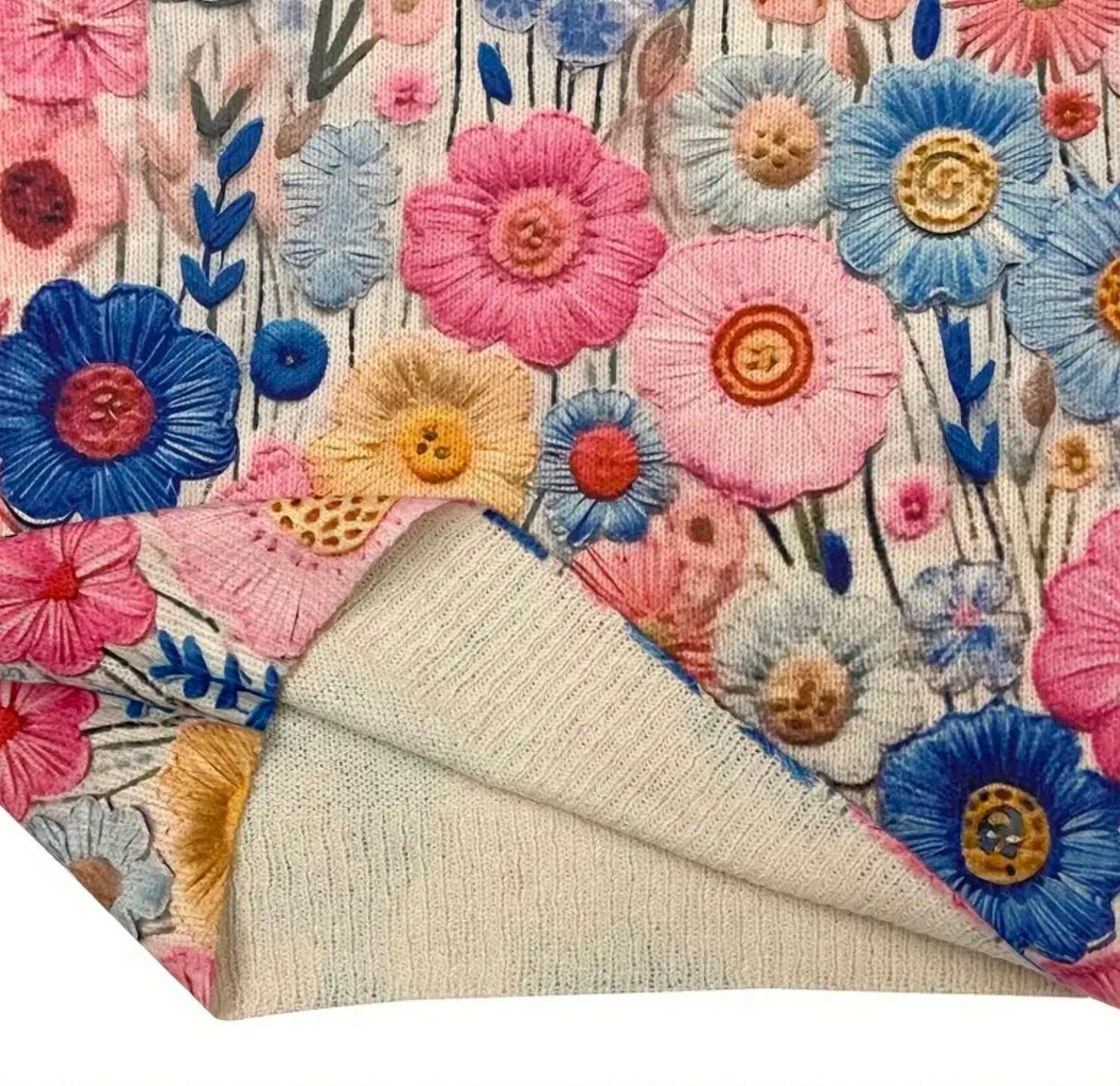 Floral Frenzied Light Sweater