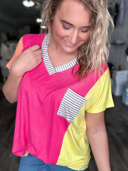 The Sun-drenched Colorblock Tee