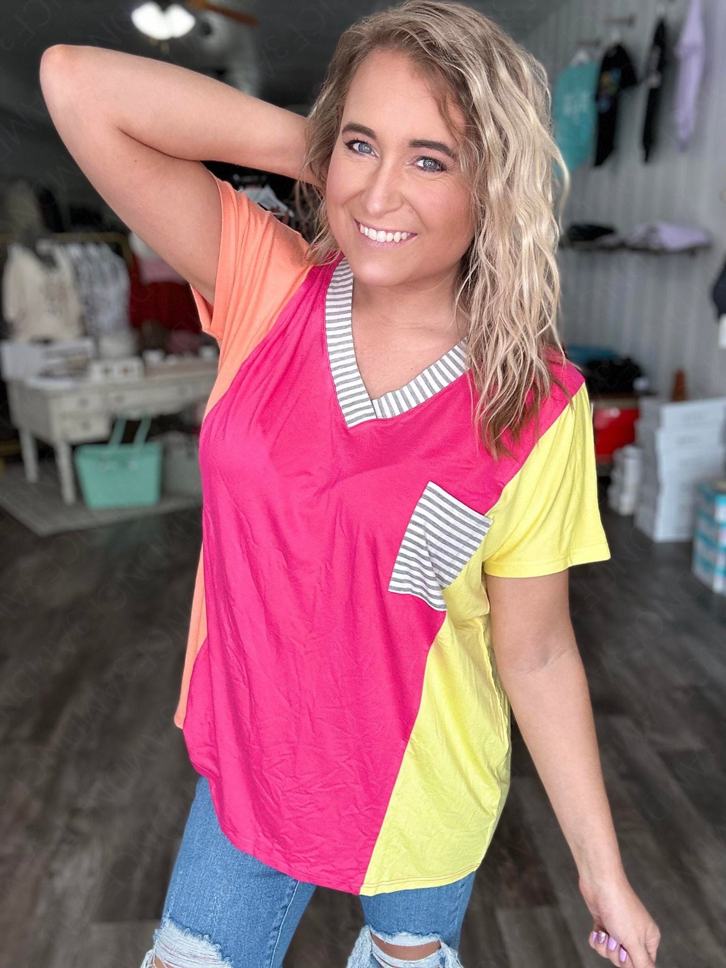 The Sun-drenched Colorblock Tee