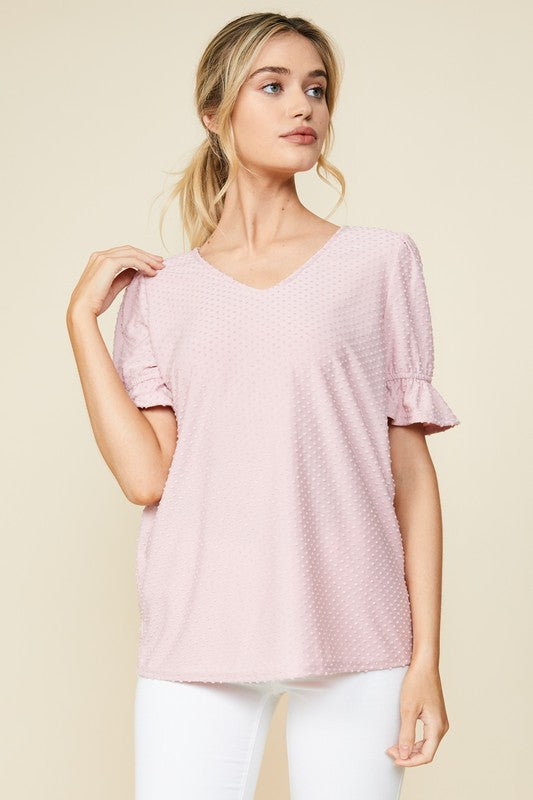 Dottie Blush Flowing Sleeve Tunic - SALE