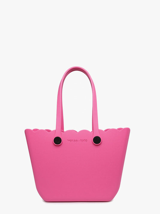 Rose Scalloped Versa Tote w/ Interchangeable Straps: Hot Pink