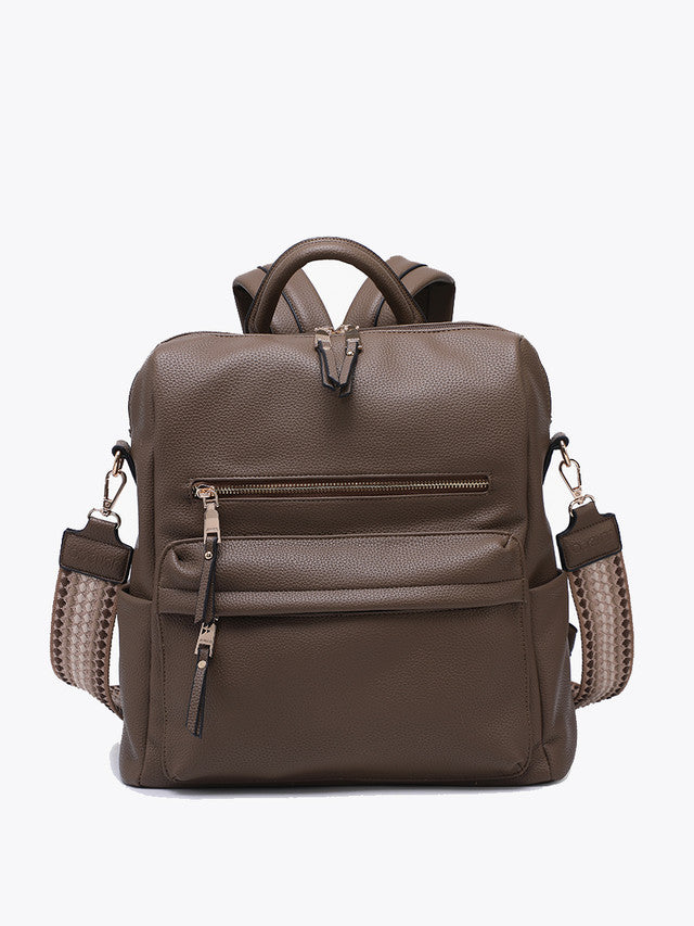 Amelia Convertible Backpack w/ Guitar Strap - Ash Brown