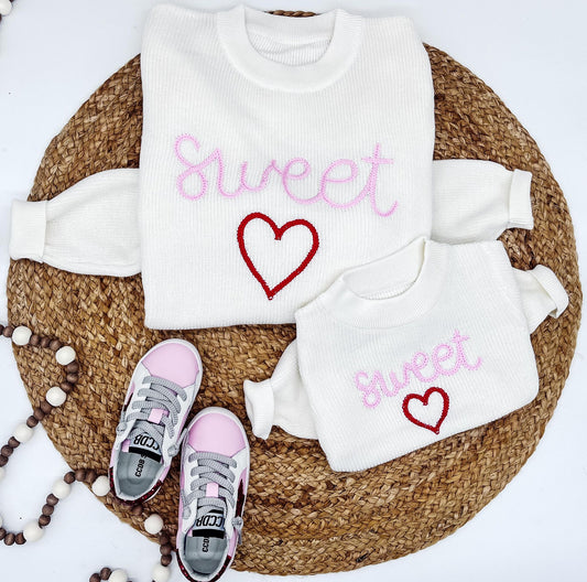 Mommy and Me Valentine's Graphic Sweetheart Sweater