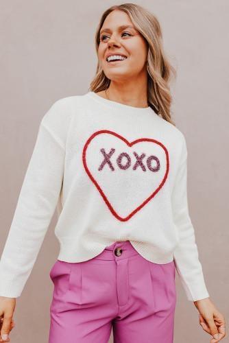 Knitted Heart XOXO Sweater!