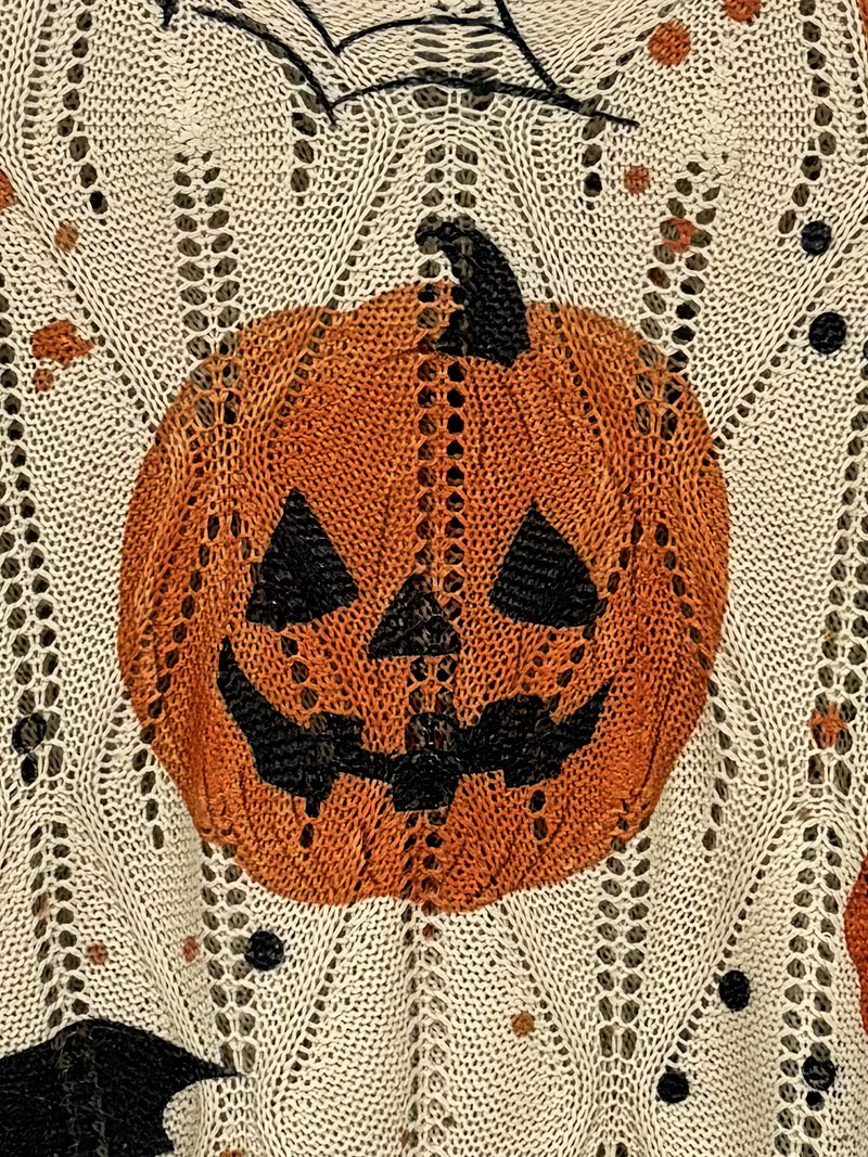 Jack-O'-Lantern Crochet Halloween Sweater