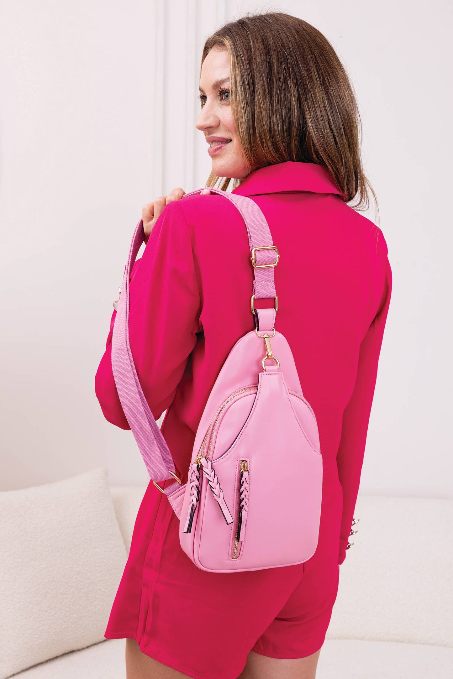 Nikki Dual Compartment Sling Pack Bag: Ballet