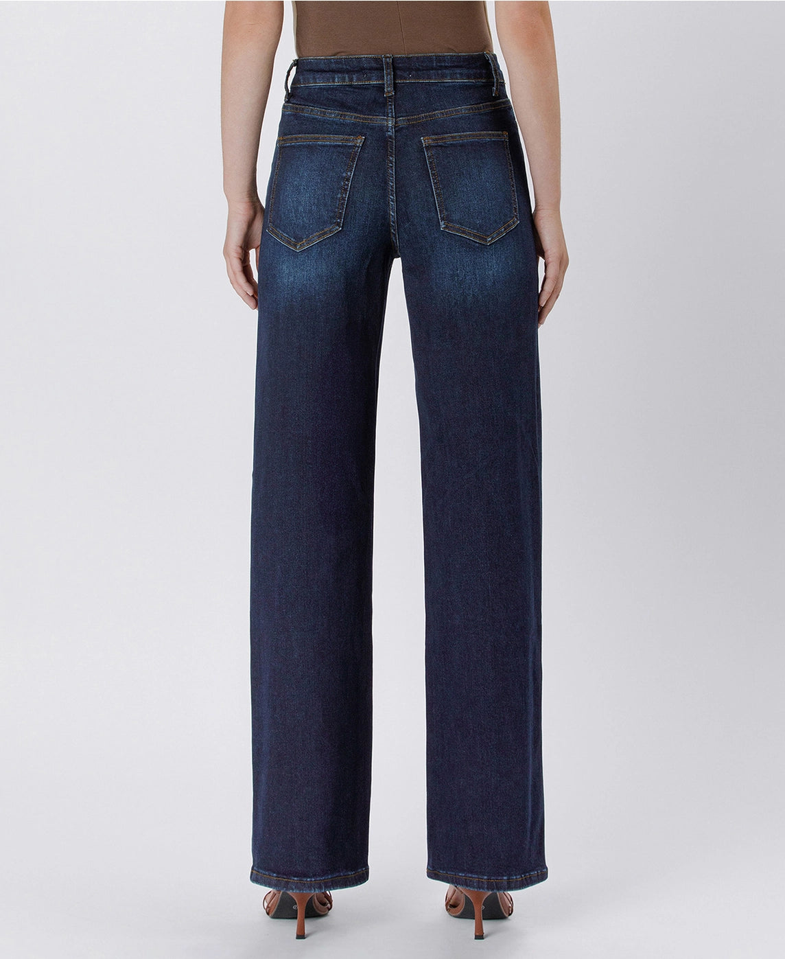 High Rise Super Wide Leg Jeans from Lovervet by Vervet in Dark