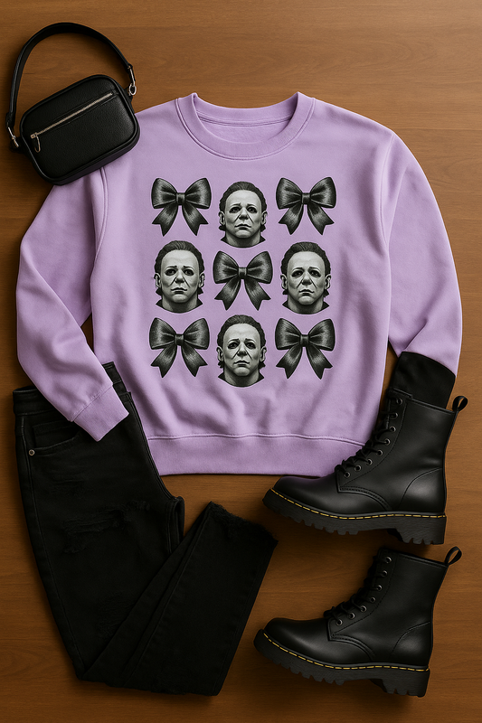 Lavender Michael Myers & Bows Sweatshirt