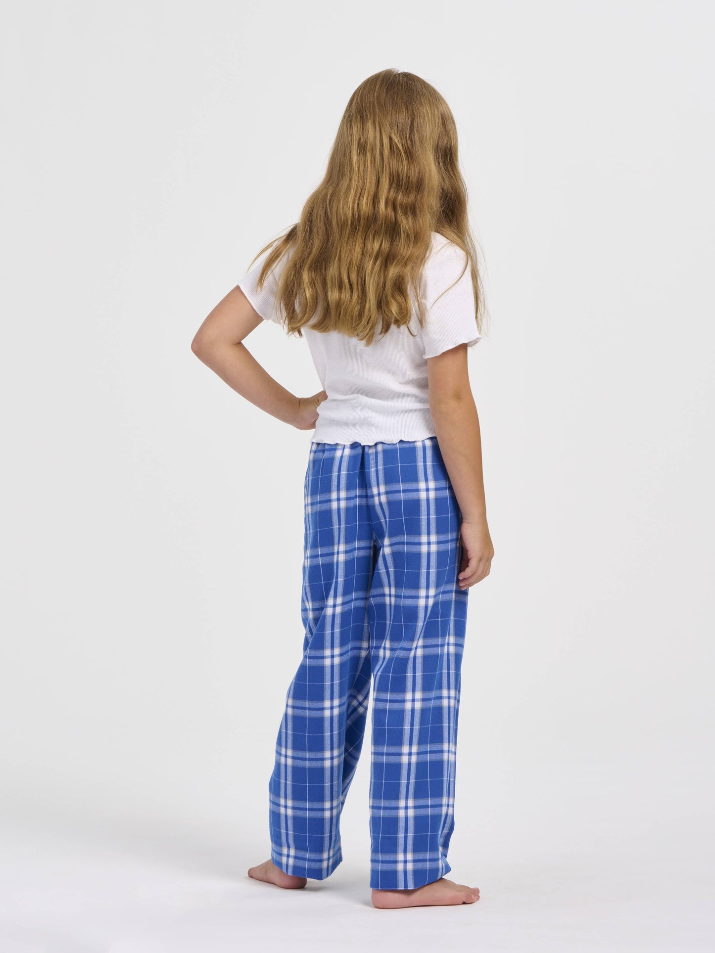 Youth Poly Flannel Pant: Red/Black Buffalo Plaid / YM
