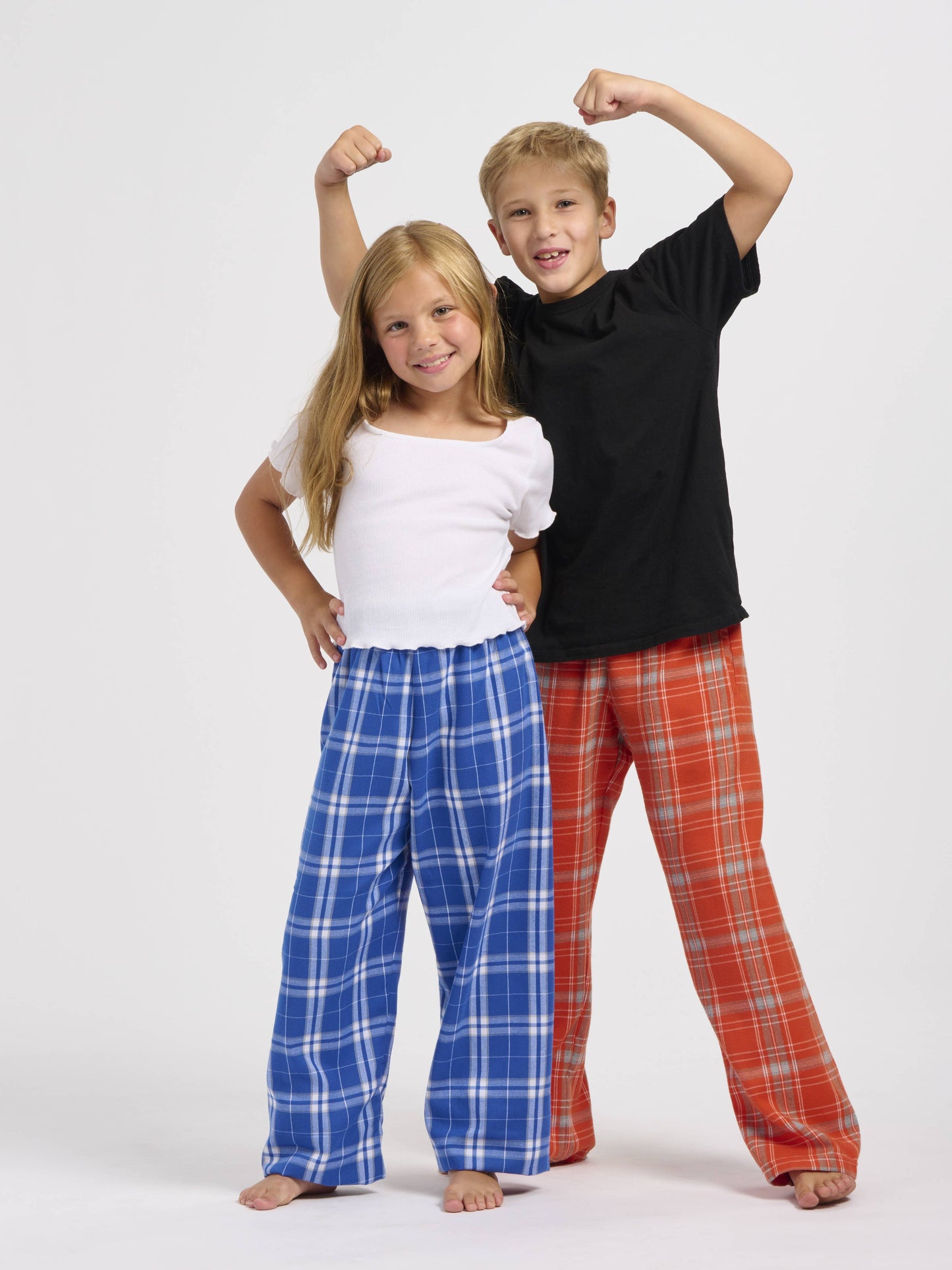 Youth Poly Flannel Pant: Red/Black Buffalo Plaid / YM