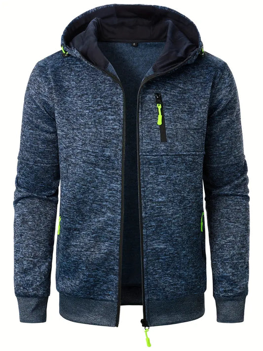 MEN'S Navy Hooded Sweatshirt Jacket