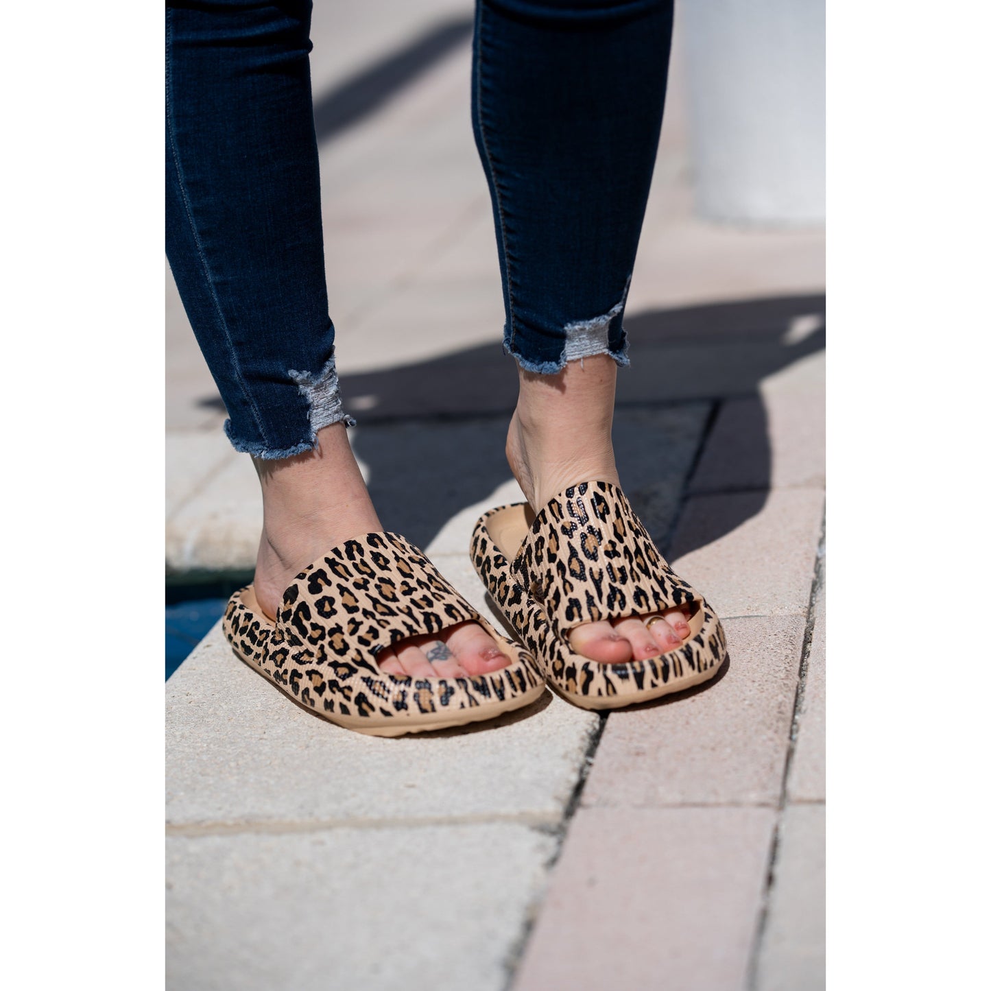 Brown Leopard 2.0  Insanely Comfy -Beach or Casual Slides