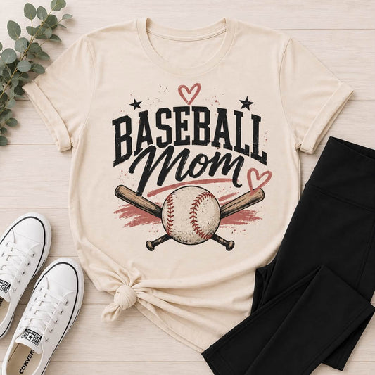 Baseball Mom Crewneck Graphic Tee