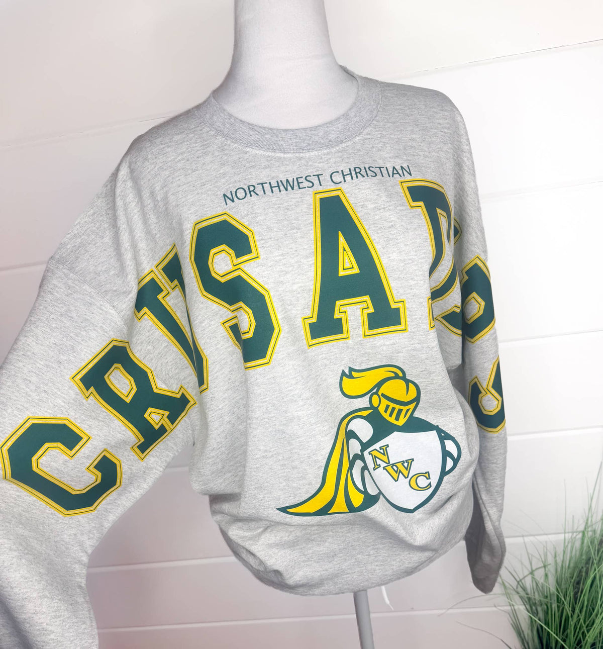Oversized Mascot Sweater Team Sweatshirt School Spirit: Black / Unisex 3x