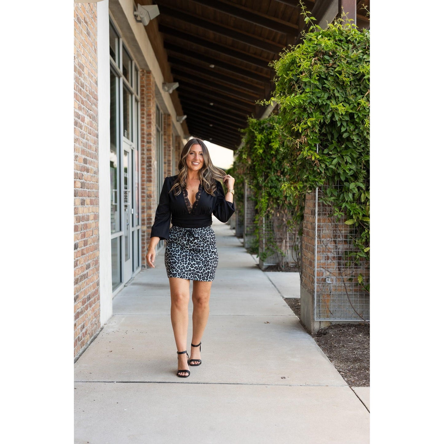 The Stella -  Snow Leopard Jogger Skirt