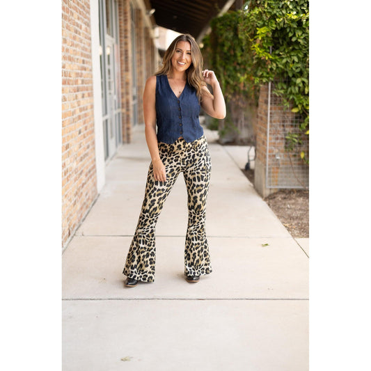 The Francesca Leopard Super Flare Leggings