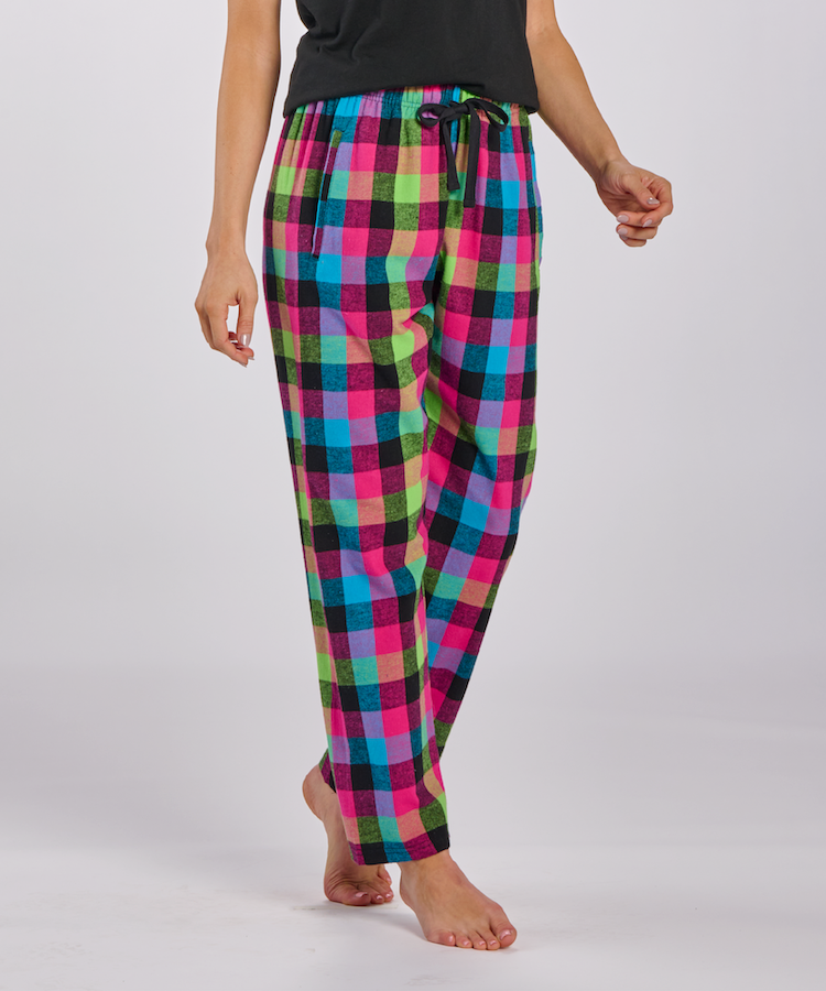 Haley Flannel Pant (Buffalo Collection): Red Black Buffalo / L