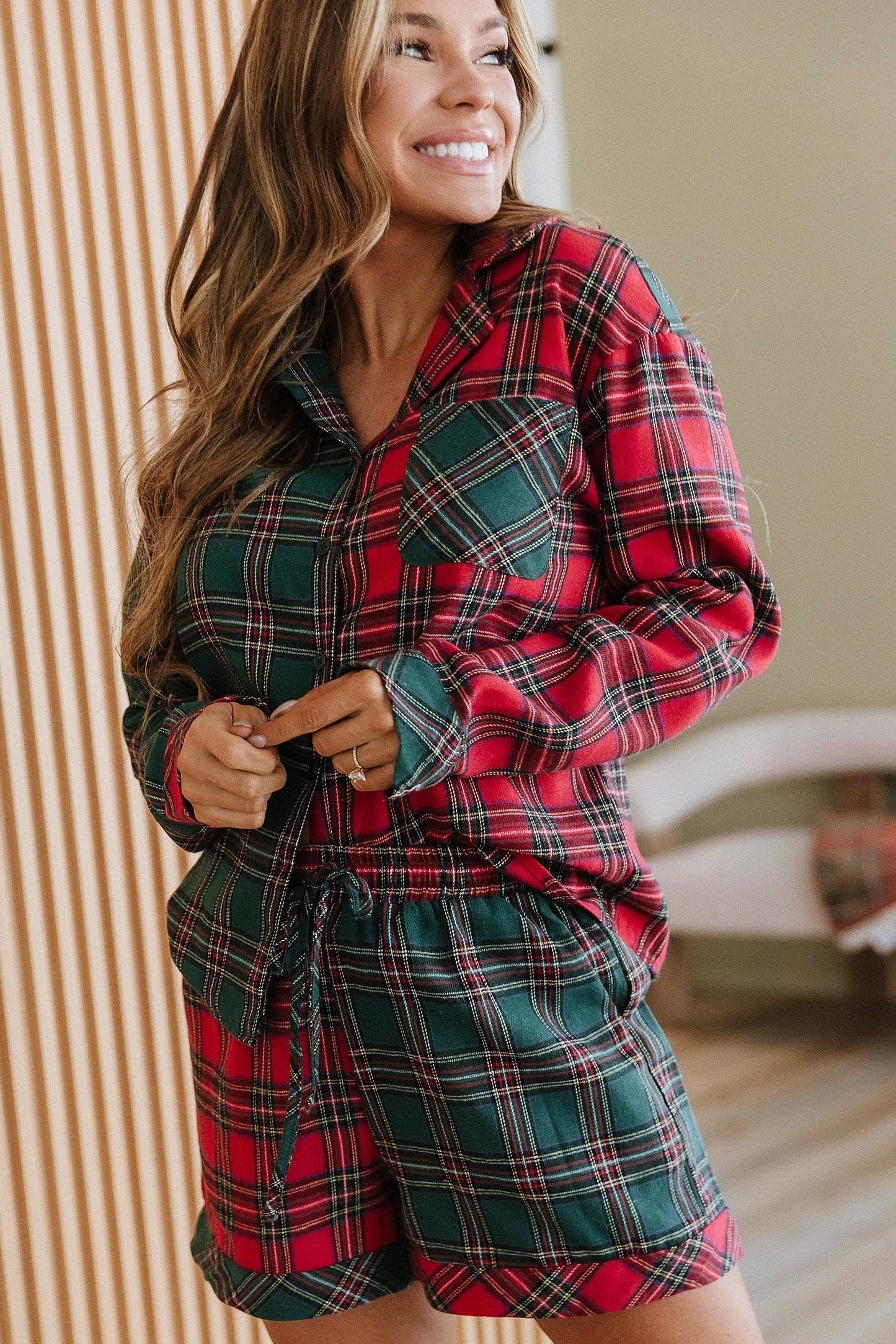 Diana Christmas Plaid Pajama Set - SALE