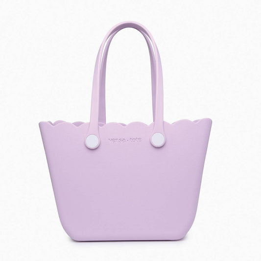 Rose Scalloped Versa Tote w/ Interchangeable Straps: Lavender