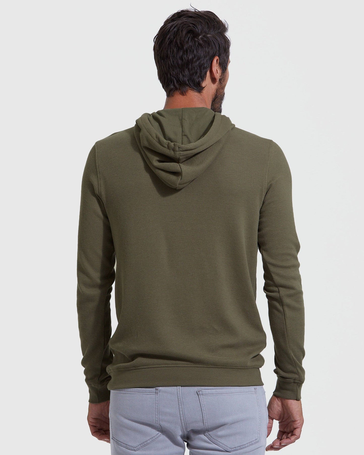 MEN'S Military Green Waffle Hoodie
