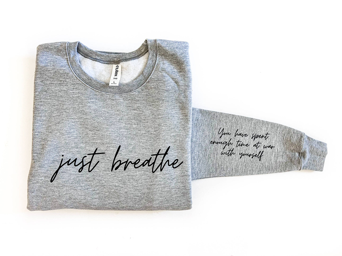 Just Breathe Encouragement Sweater