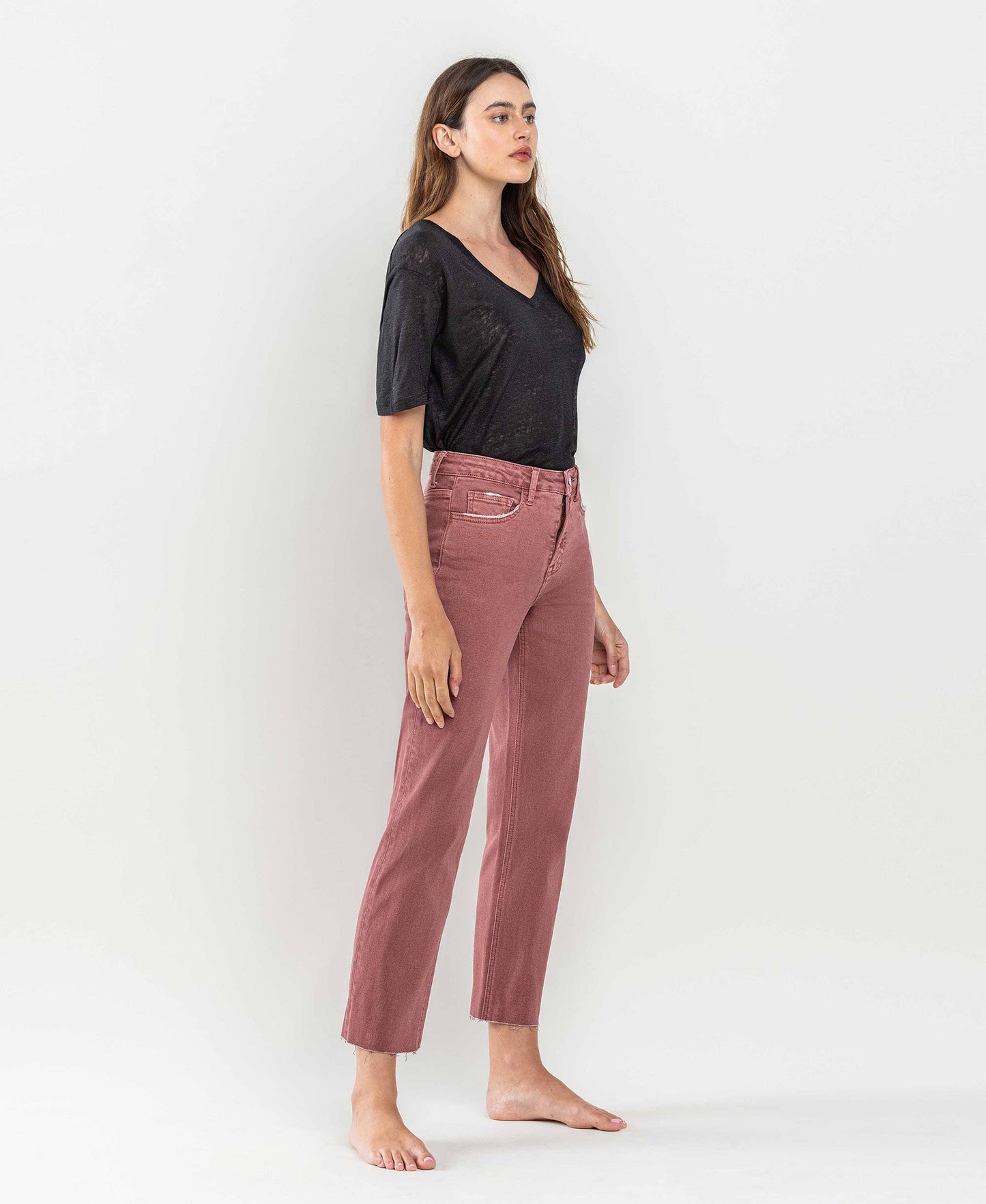 Tummy Control High Rise Crop Jeans from Lovervet by Vervet