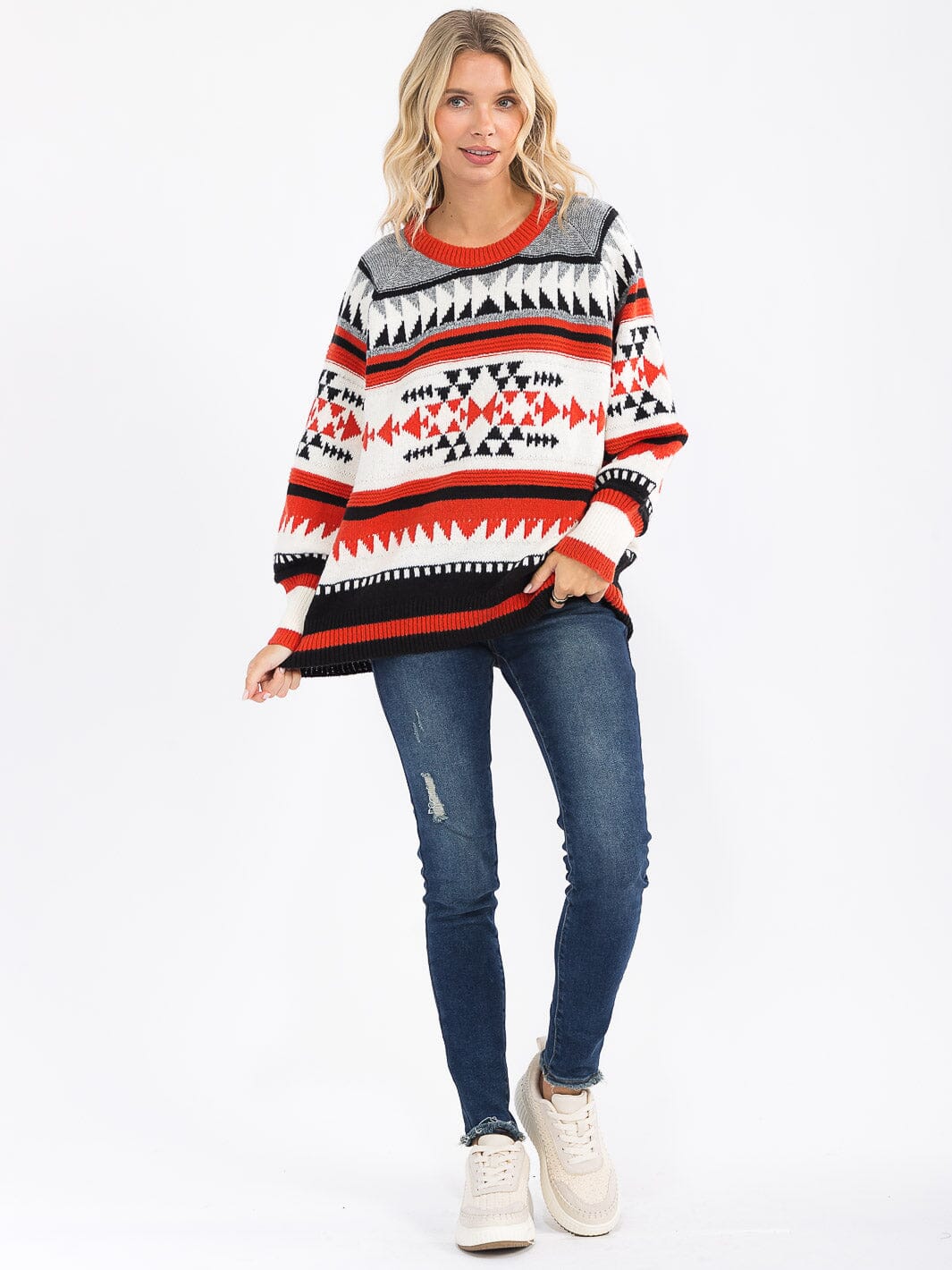 Aztec Print Holiday Sweater - SALE