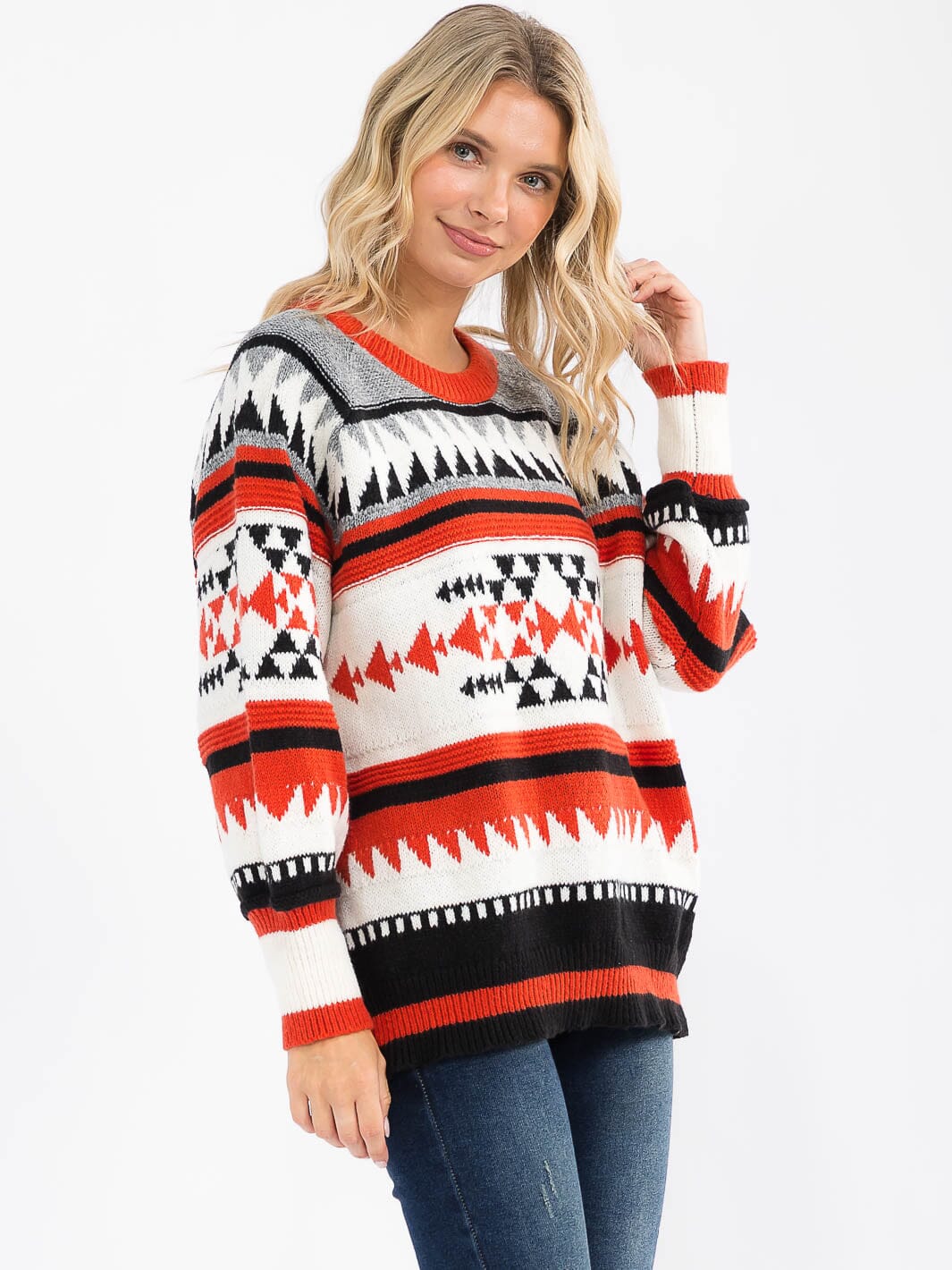 Aztec Print Holiday Sweater - SALE