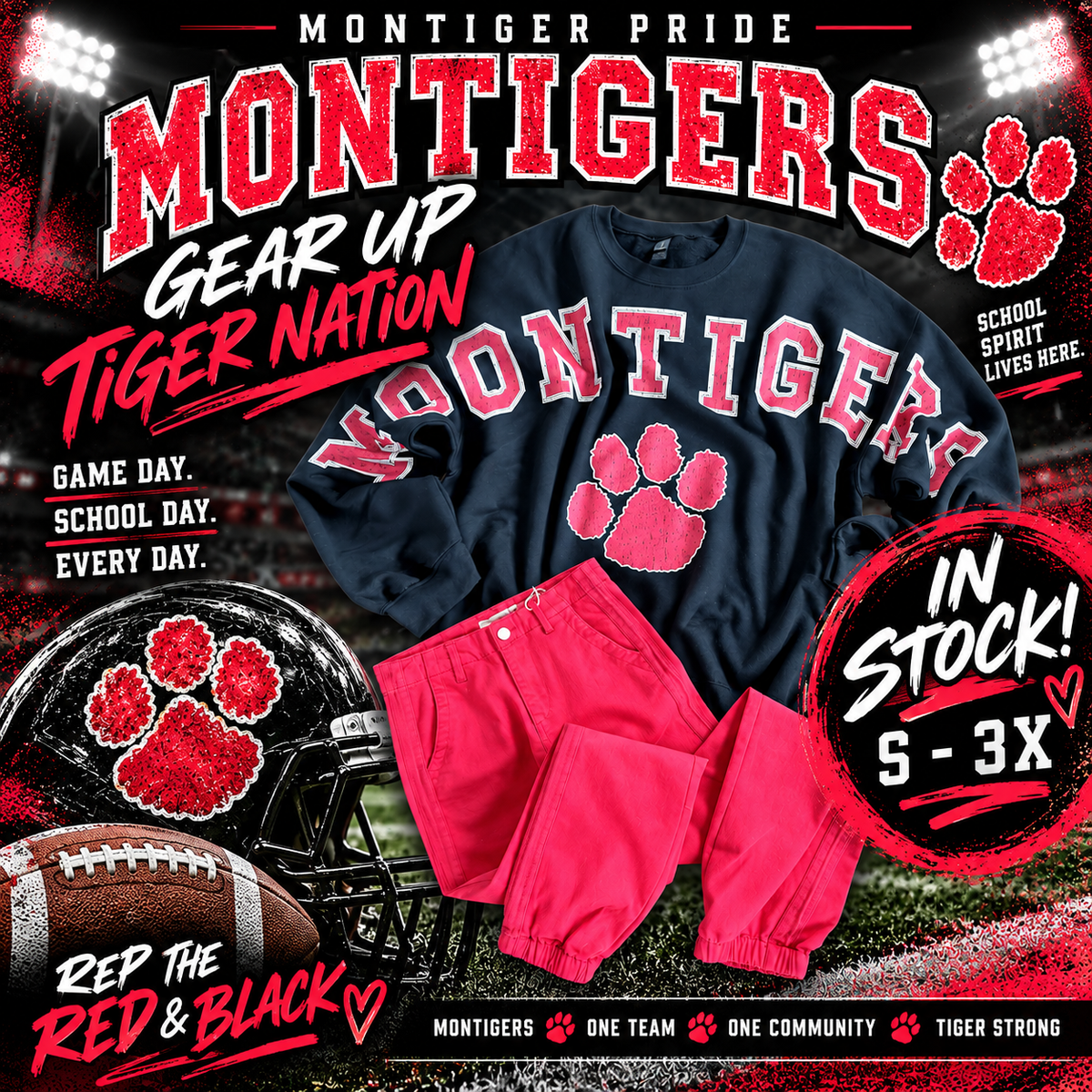 Moon Tigers Vintage Varsity Crewneck Sweatshirt