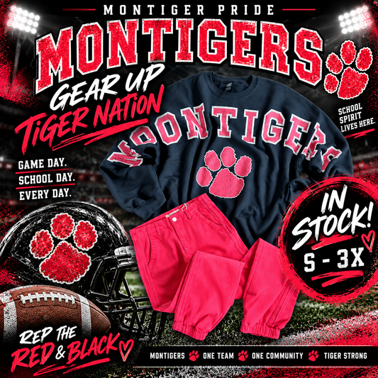 Moon Tigers Vintage Varsity Crewneck Sweatshirt
