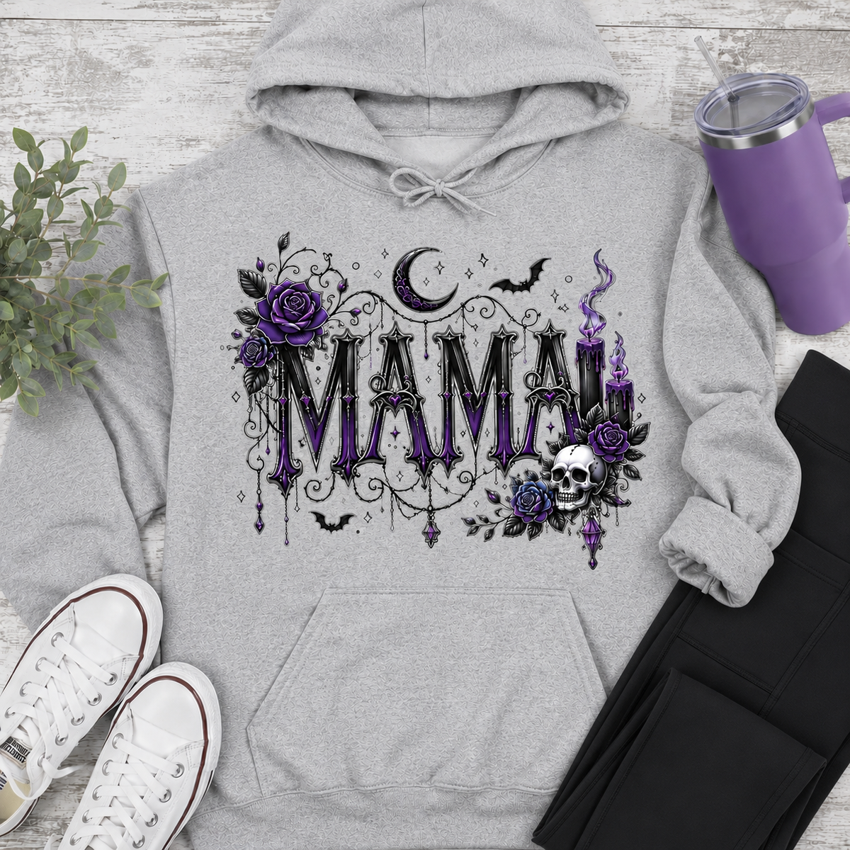 Mama Purple Halloween Graphic Apparel