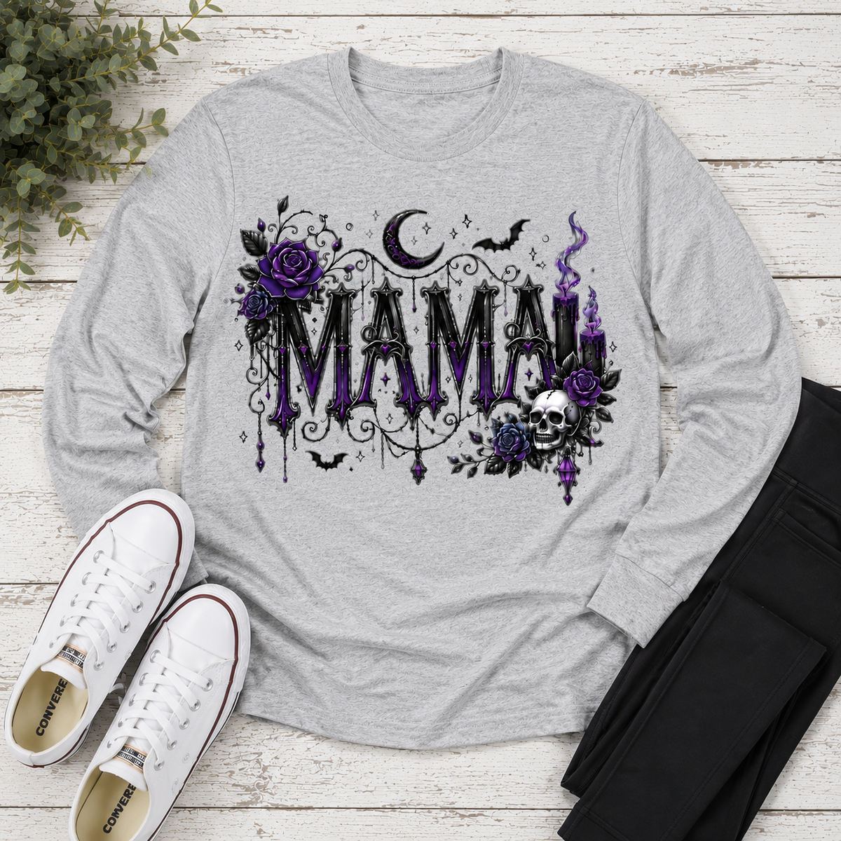 Mama Purple Halloween Graphic Apparel