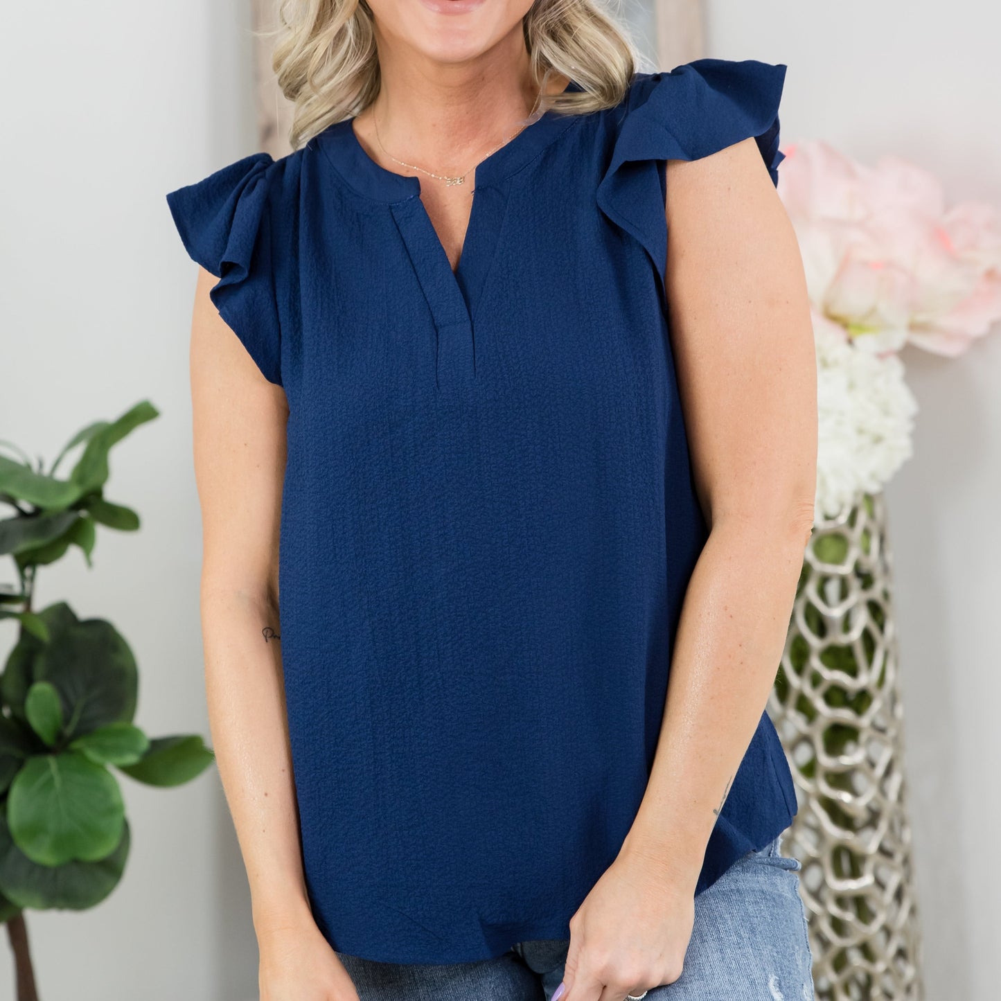 Charming Top in Navy