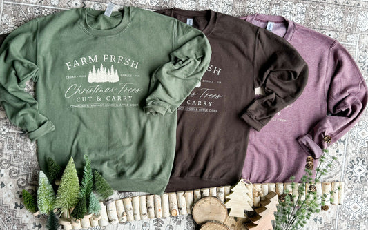 Farm Fresh Christmas Trees Sweatshirt