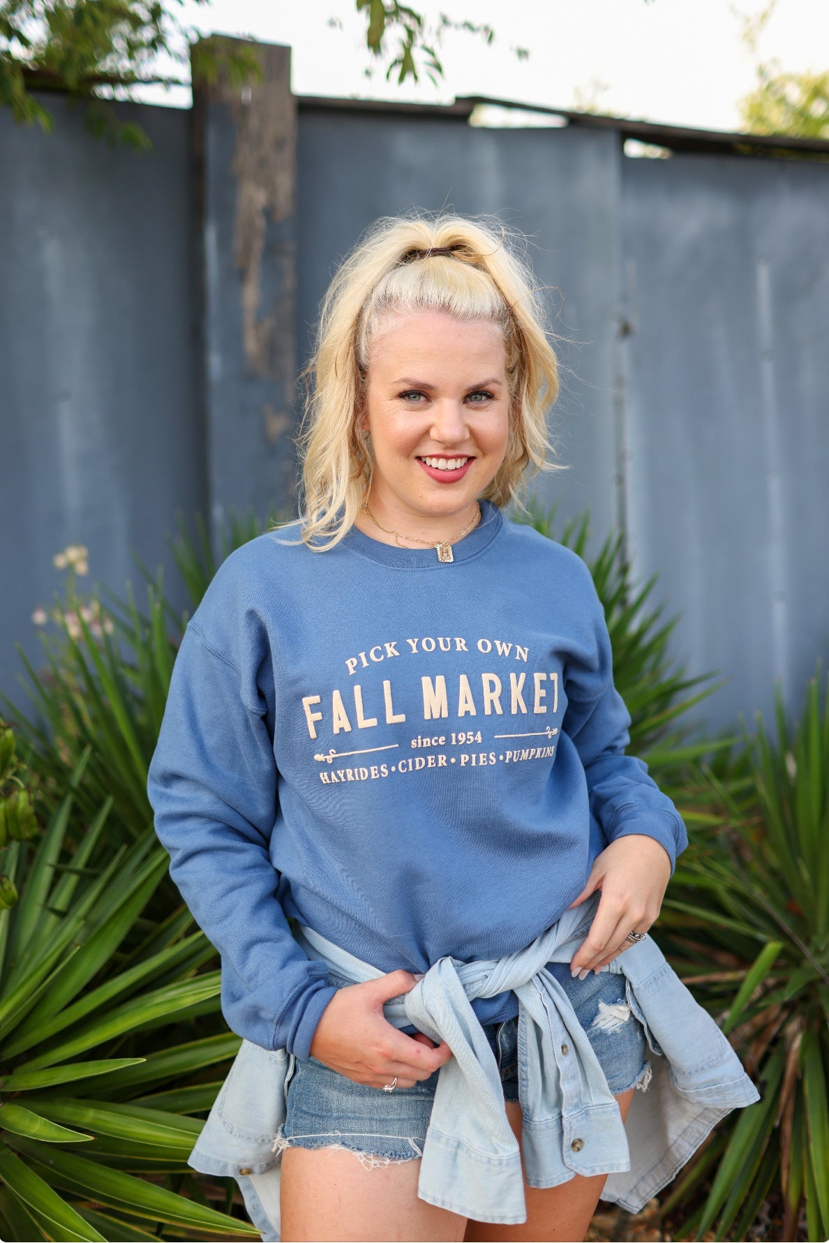 Fall Market Indigo Sweatshirt