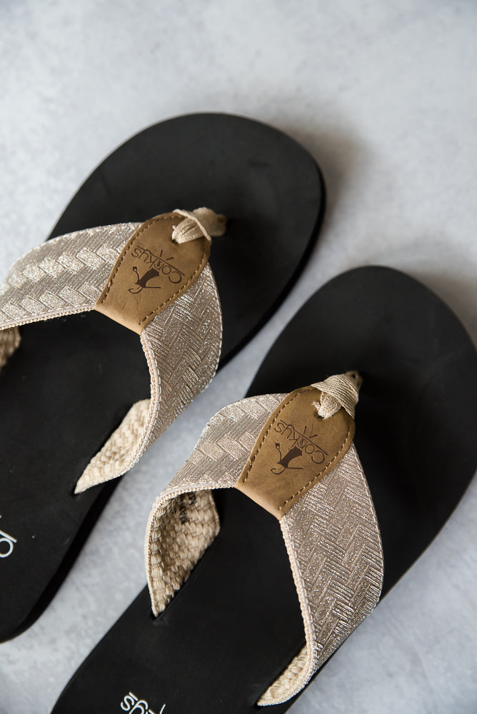 Sunsational Sandals in Gold