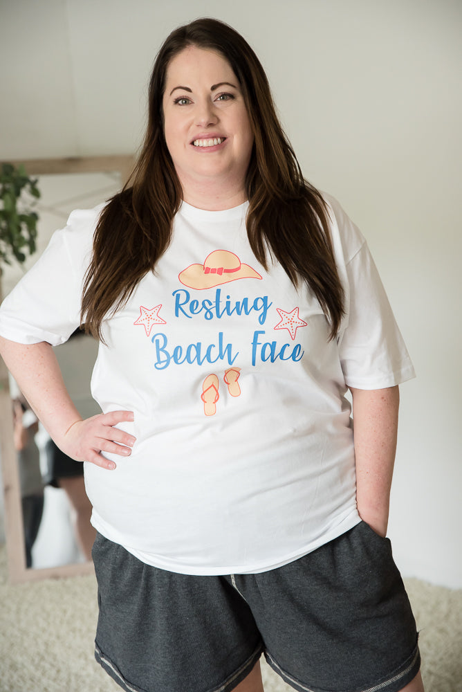 Resting Beach Face Graphic Tee