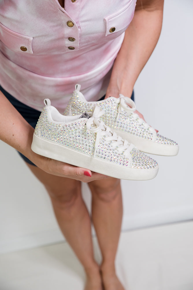 Christi Sneakers in Silver Bling