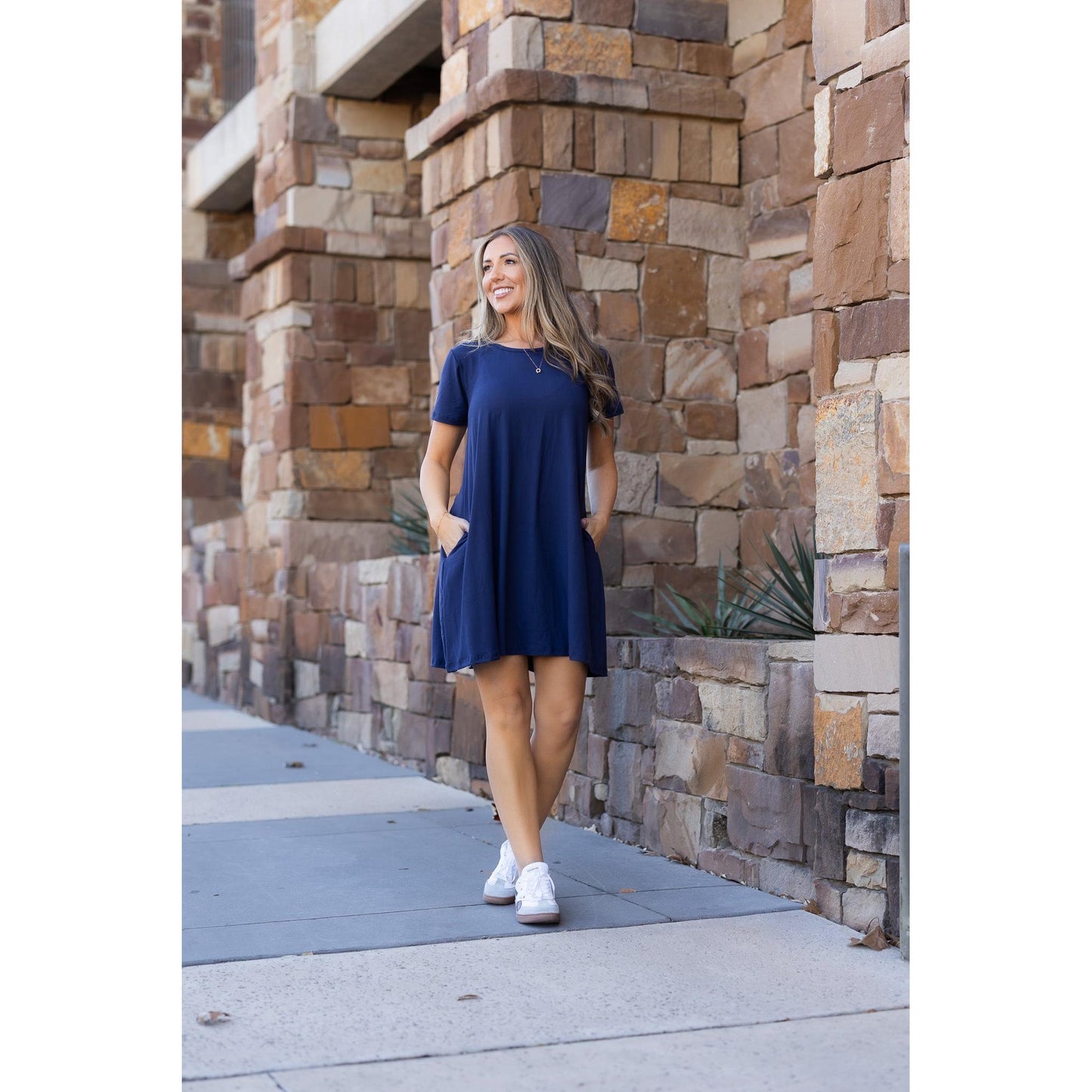 The Kacey - Navy Swing Dress