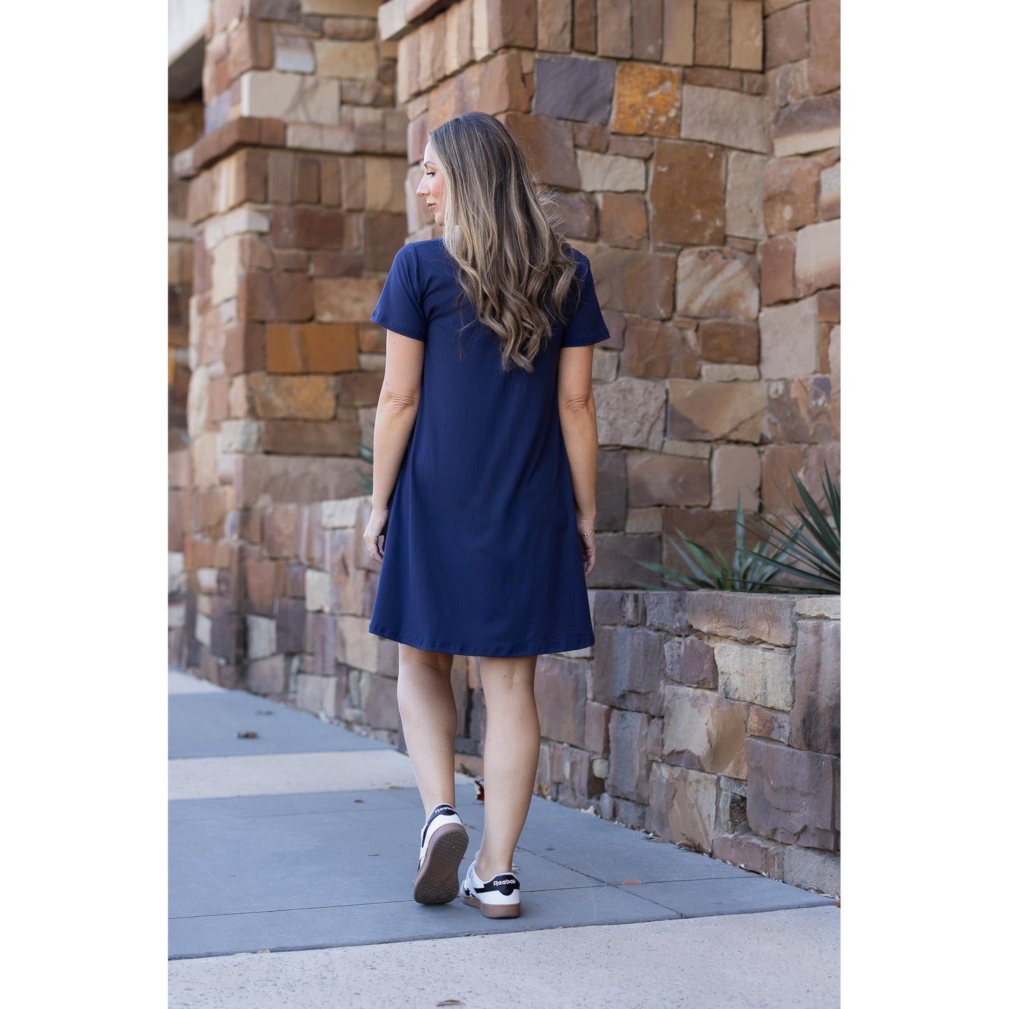 The Kacey - Navy Swing Dress