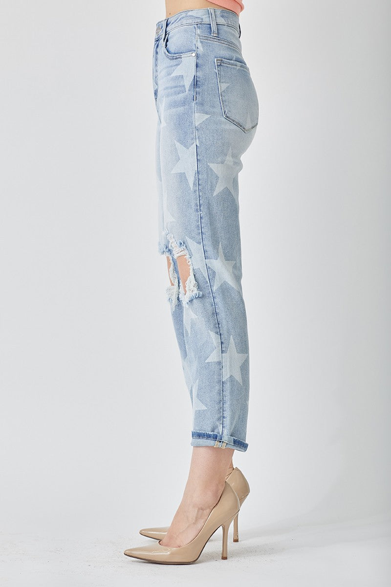 Risen Americana High Rise Boyfriend Jeans