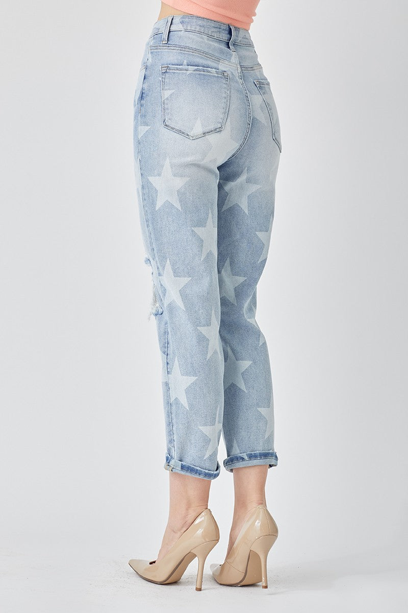 Risen Americana High Rise Boyfriend Jeans