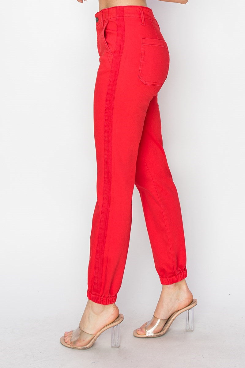 Risen Scarlet High Rise Cropped Jogger Pants