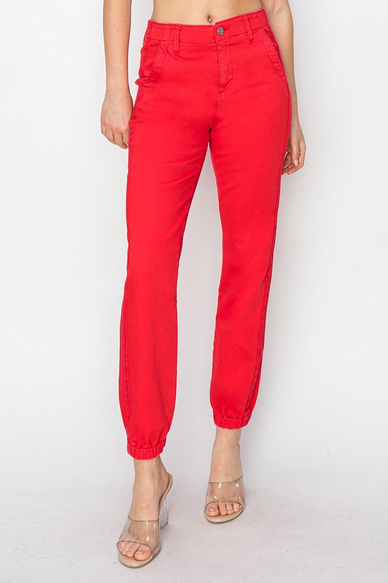 Risen Scarlet High Rise Cropped Jogger Pants