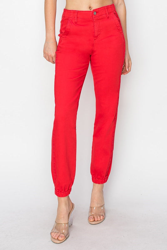 Risen Scarlet High Rise Cropped Jogger Pants