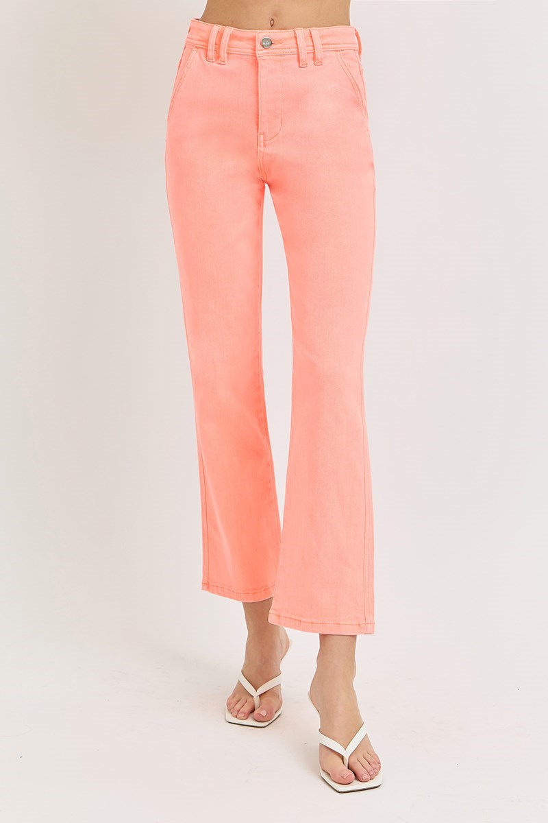 Risen Barbie High Rise Crop Straight Leg Denim