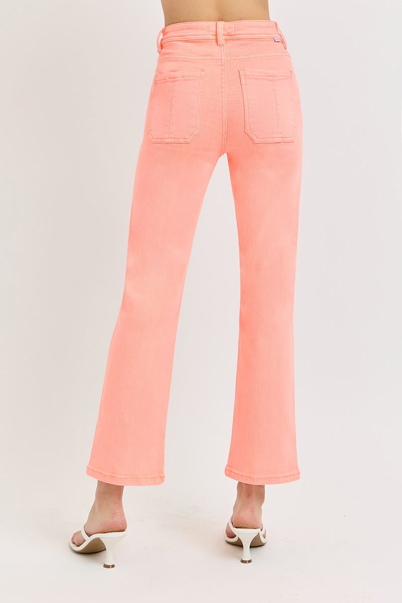 Risen Barbie High Rise Crop Straight Leg Denim