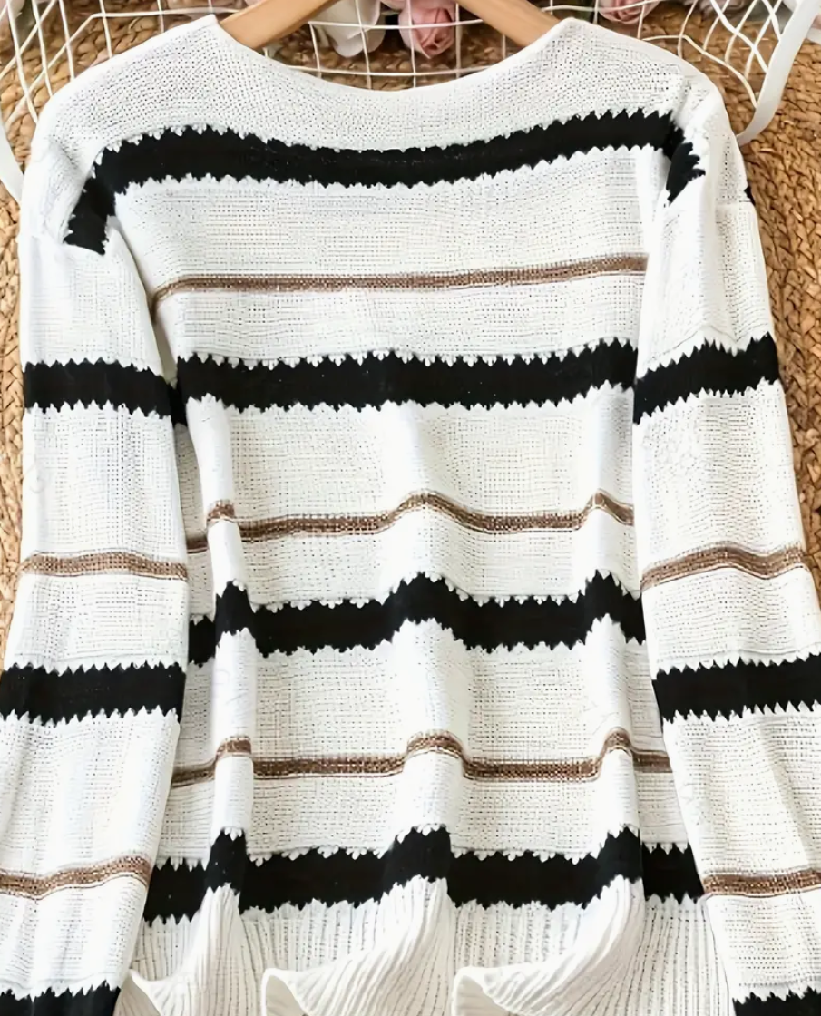 Snow White Gold Cozy Boatneck Sweater