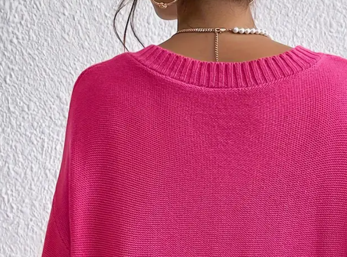 Heart You Pink Sweater with Pearls